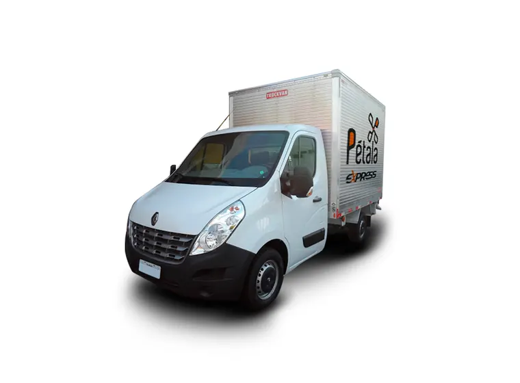 Renault Master da frota P&eacute;tala Express com ba&uacute; para flores e plantas